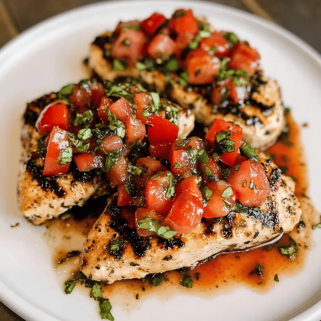 Looking for a quick and tasty meal? Try this 30-Minute Grilled Bruschetta Chicken! Juicy chicken breasts topped with fresh tomatoes, basil, and mozzarella make for a flavorful dish that’s perfect for busy weeknights. Save this recipe for your next family dinner or summer cookout—your taste buds will thank you!