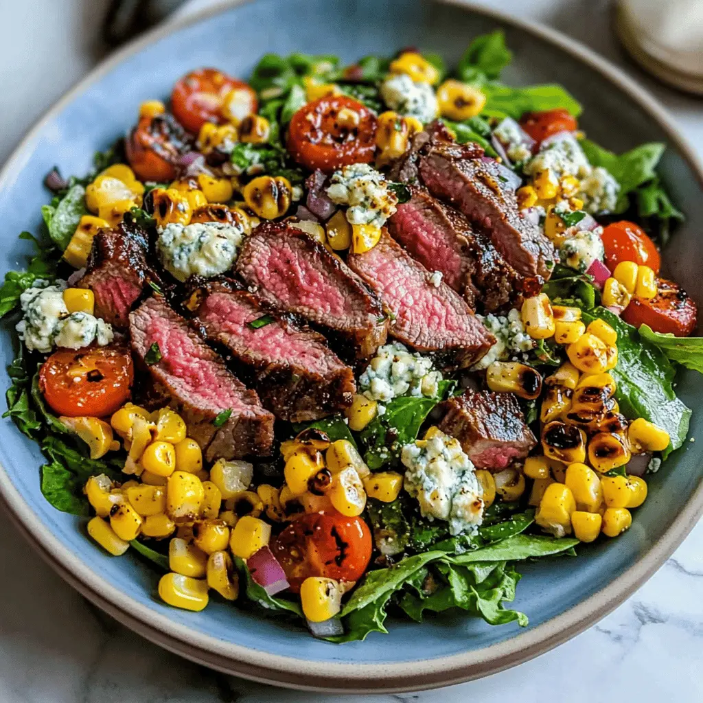 Elevate your salad game with this Balsamic Steak Gorgonzola Salad topped with grilled corn! Enjoy the rich flavors of juicy steak, tangy Gorgonzola, and sweet corn grilled to perfection. This dish is perfect for summer gatherings or a cozy weeknight dinner. Save this recipe for your next culinary adventure and bring deliciousness to your table!