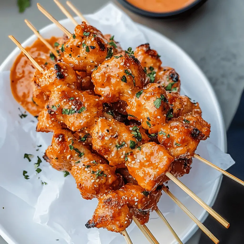 Looking for a mouthwatering dish that's perfect for gatherings? These Bang Bang Chicken Skewers are sure to impress! With juicy chicken marinated in a creamy, spicy sauce, they deliver a burst of flavor in every bite. Great for BBQs or weeknight dinners! Don’t forget to save this recipe for your next event!