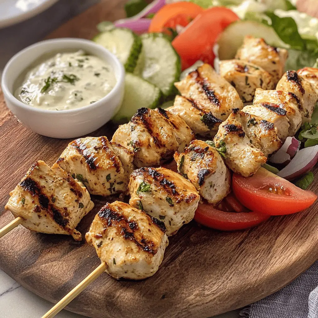 Transform your dinner with this easy Chicken Souvlaki recipe! Juicy marinated chicken skewers infused with zesty herbs and spices make a delicious meal. Perfect for a weekend barbecue or a light weeknight dinner. Save this pin for a fresh and flavorful dish that will impress your loved ones!
