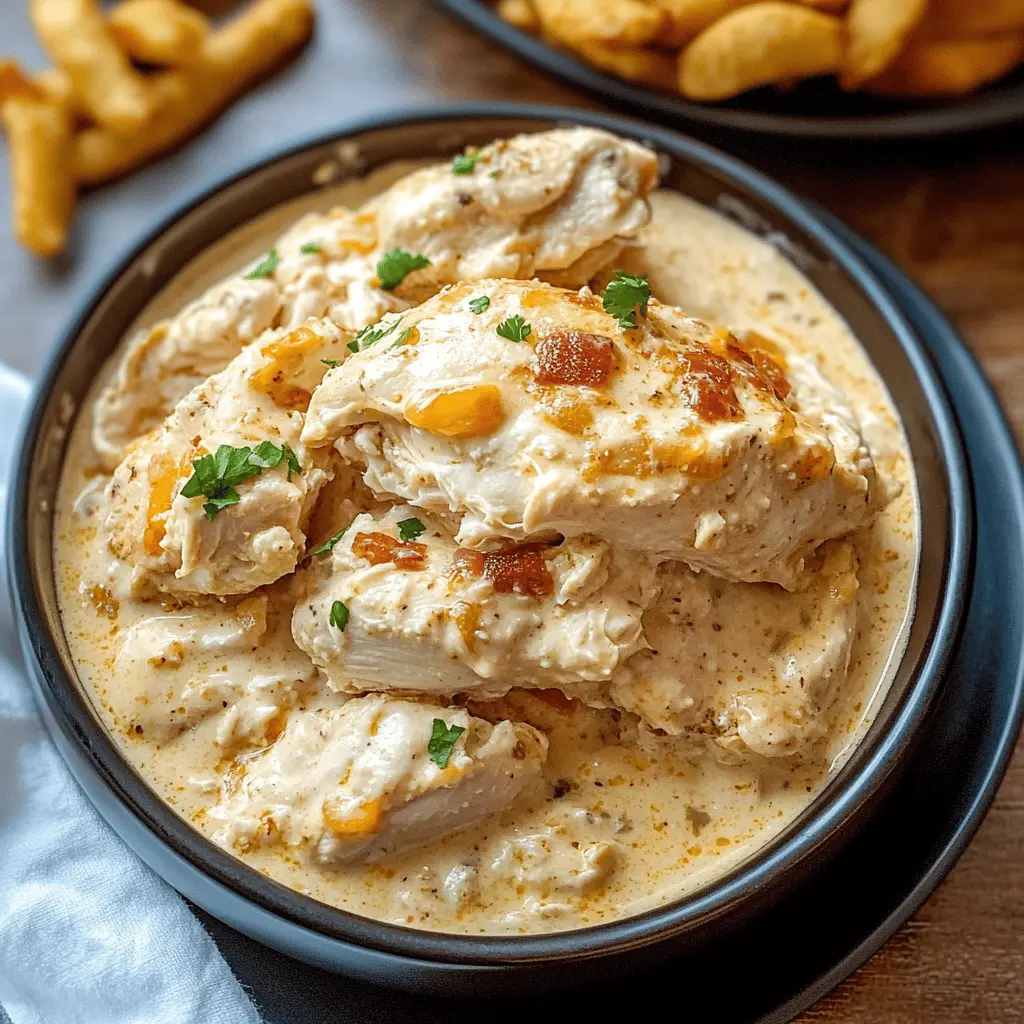 This Creamy Crockpot Crack Chicken is a flavor-packed dish that's as easy to make as it is delicious! Featuring tender chicken smothered in a creamy, cheesy sauce with crispy bacon, this recipe is perfect for busy nights. Don't forget to save this cozy recipe for your next family dinner or game day gathering!