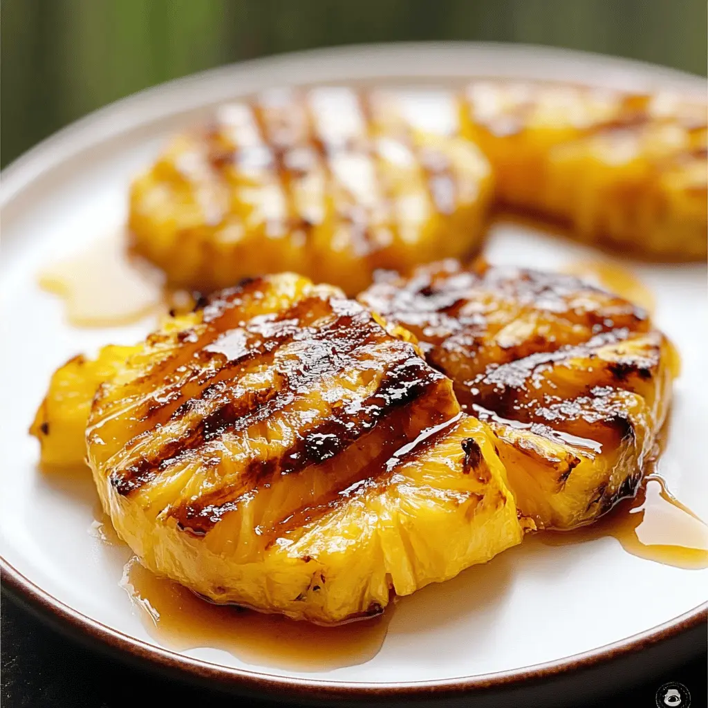 Transform your summer gatherings with this easy Rum-soaked Grilled Pineapple recipe! Juicy pineapple rings marinated in a sweet rum mixture and grilled to perfection create a tropical delight that's hard to resist. Perfect for BBQs, dessert, or topping your favorite ice cream. Save this recipe for your next cookout and impress your guests with a mouthwatering treat!