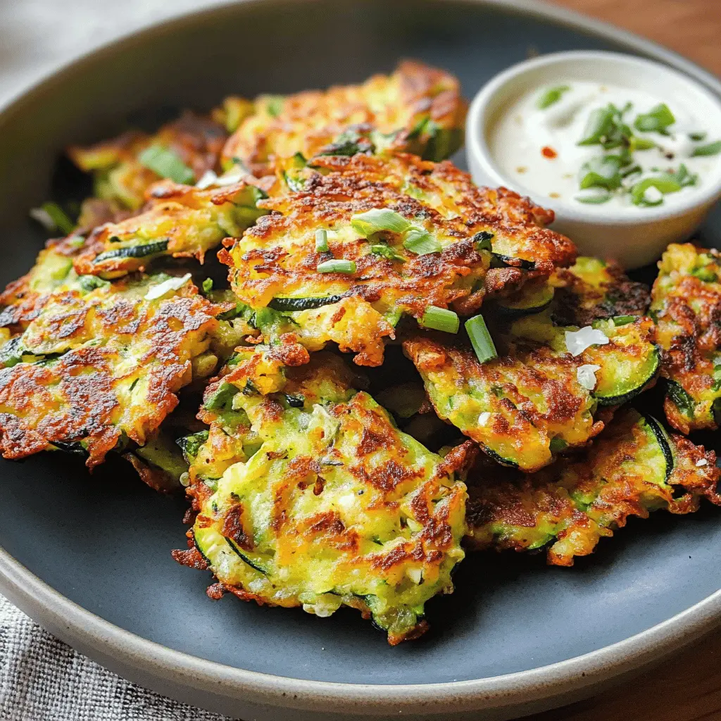 These easy zucchini fritters are a crispy delight that everyone will love! Made with fresh zucchini, a hint of garlic, and cheese, they're perfect as an appetizer or snack. Serve them warm with your favorite dip for a tasty treat. Save this simple recipe for your next family gathering or summer BBQ! Enjoy the goodness of garden-fresh ingredients in every bite.