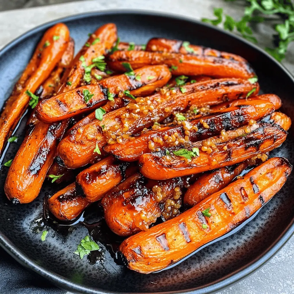 These grilled carrots with honey brown sugar glaze are the perfect mix of sweet and smoky! Easy to make, they make a wonderful side dish for your summer barbecues or weeknight dinners. The vibrant colors and caramelized flavor are sure to impress. Save this recipe for your next gathering and enjoy a deliciously different vegetable delight!