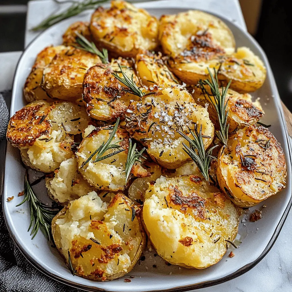 Transform your outdoor gatherings with these Grilled Garlic Rosemary Smashed Potatoes! Crispy on the outside and fluffy on the inside, they’re infused with fragrant garlic and fresh rosemary. Perfect as a side dish for barbecues or family dinners. Save this recipe and impress your guests at your next cookout!