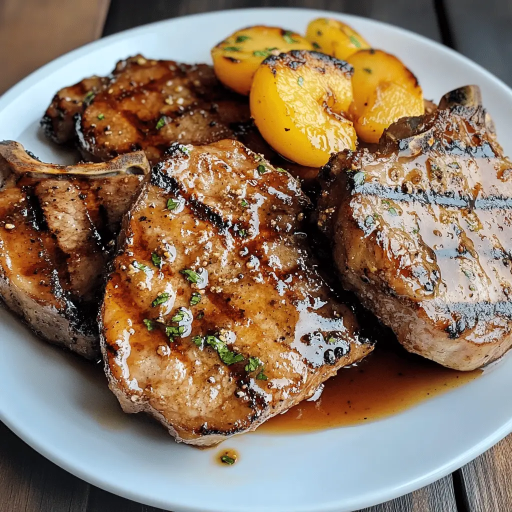 These Juicy Grilled Pork Chops with Spicy Peach Glaze are a delicious twist for your summer BBQ! The sweet and spicy glaze adds an irresistible flavor that brightens up any meal. Perfect for family gatherings or a weekend dinner, this recipe is simple yet impressive. Save this for your next cookout and wow your guests with this unique combination!